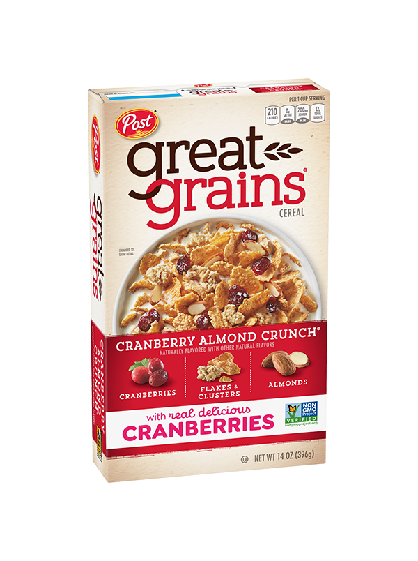 Great Grains Cranberry Almond Crunch Cereal Box